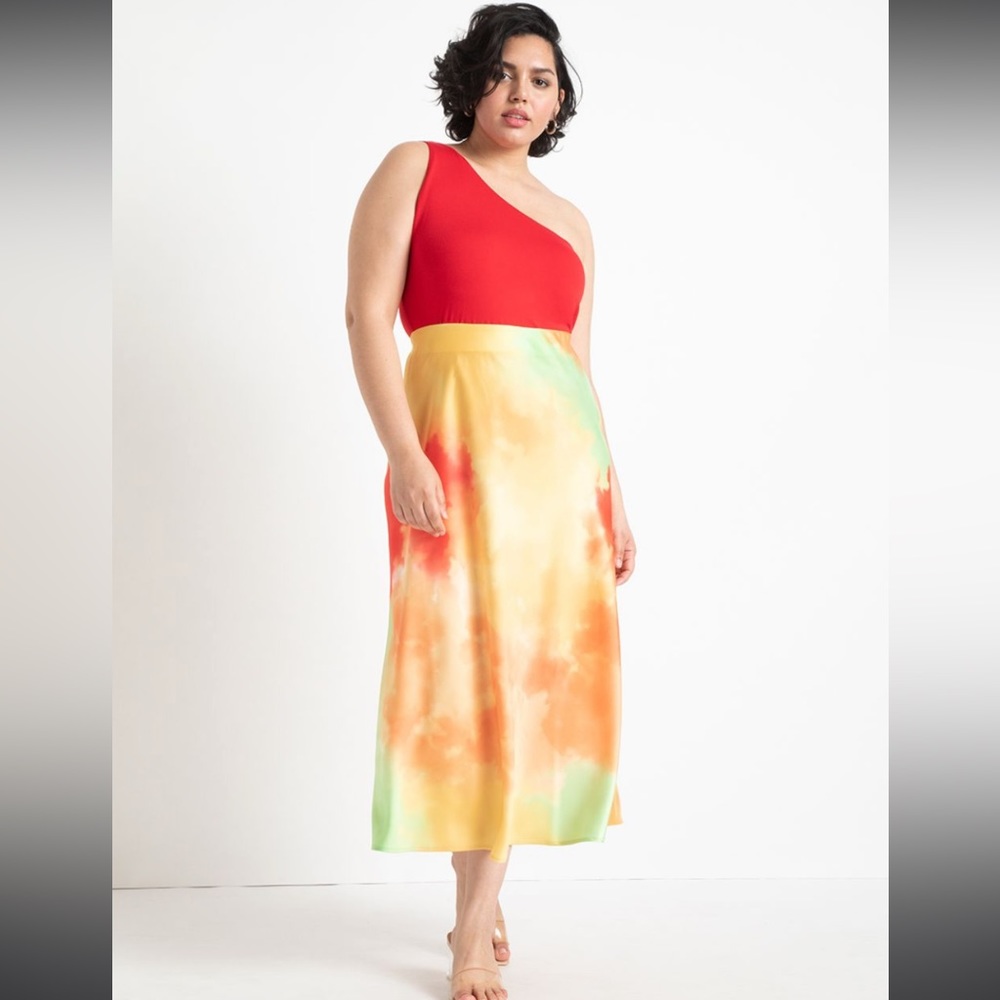 Eloquii Long Satin Skirt Size 18